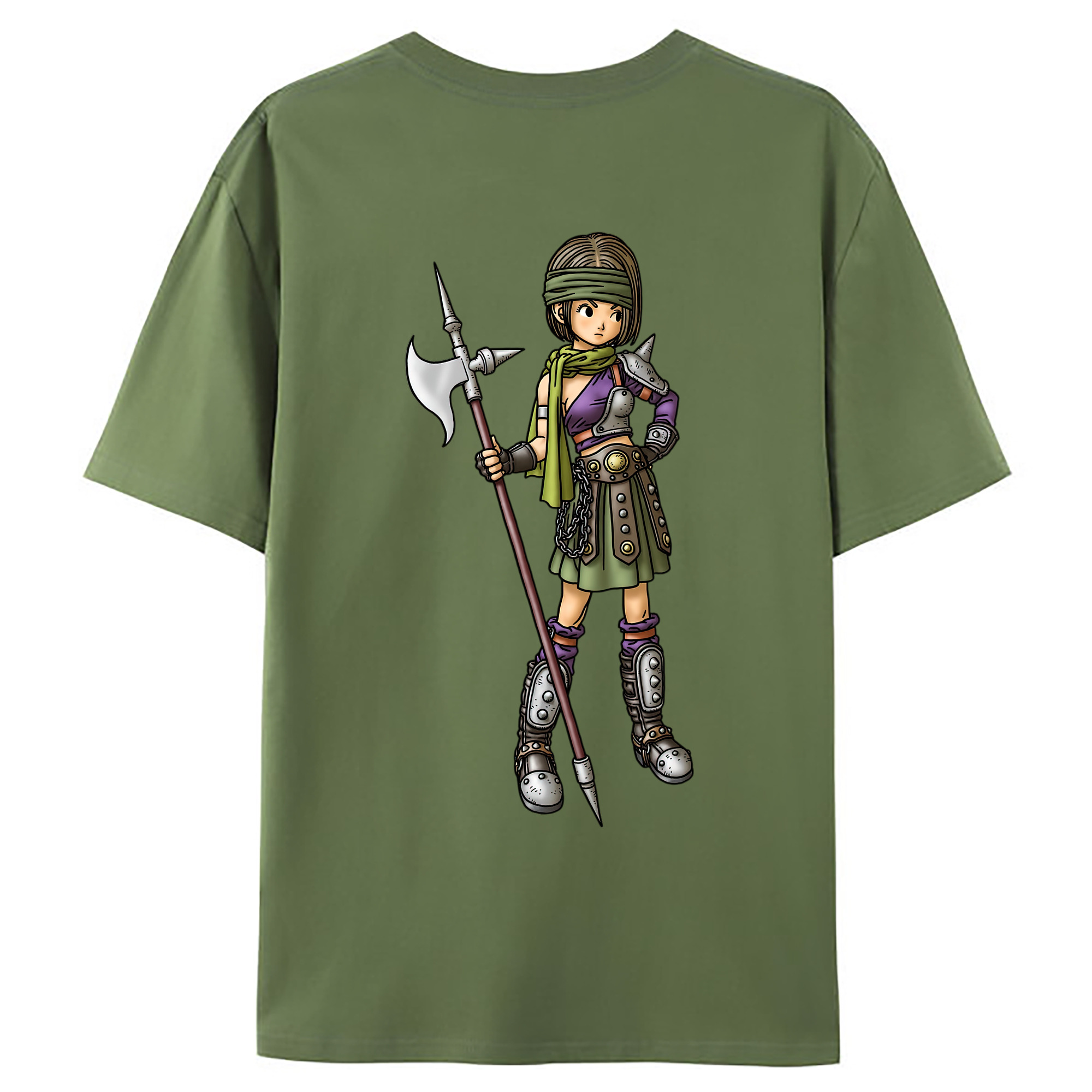 （画像用） ドラゴンクエスト Doragon Kuesuto Dragon Quest 綿100％ メンズ半袖Tシャツ（バックプリント） 通気性